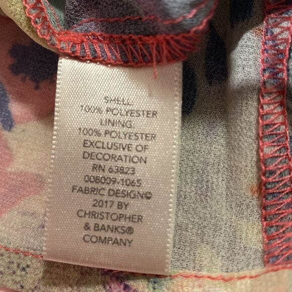 NWOT Christopher & Banks Multicolored Boho Hippie Top - Picture 10 of 10